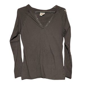 Harley Davidson Sportswear VNeck Woman's Hooded Tee Size Small